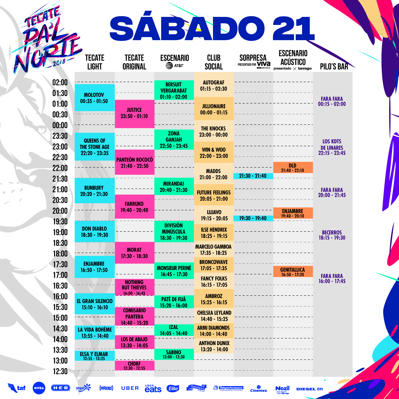 Pal Norte - Lineup MX