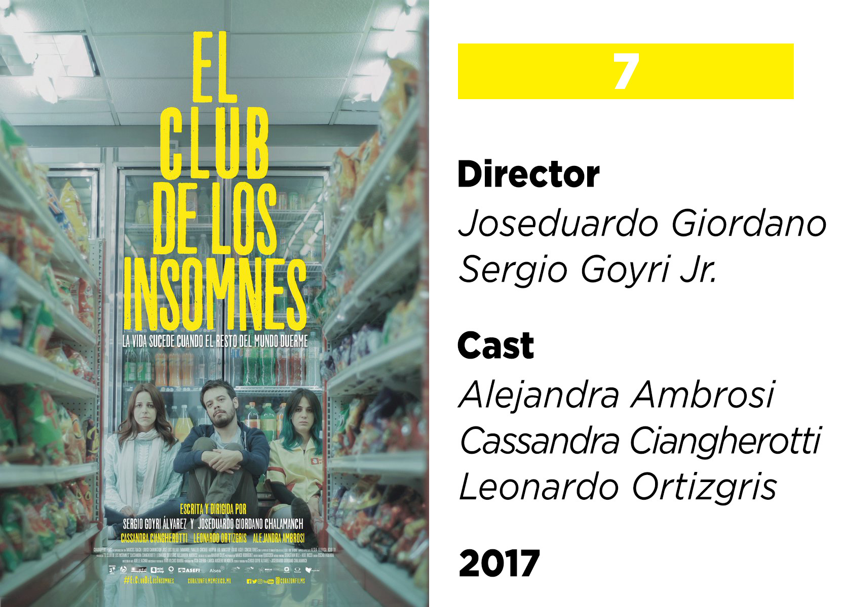 El Club de los Insomnes - Lineup MX